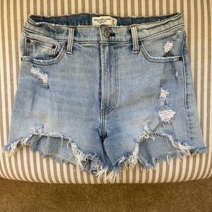 Abercrombie & Fitch Light Blue High Rise Shorts